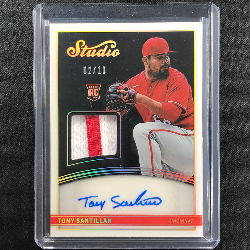 2022 Chronicles Tony Santillan Studio Black Material Rookie Patch Auto Gold 2/10