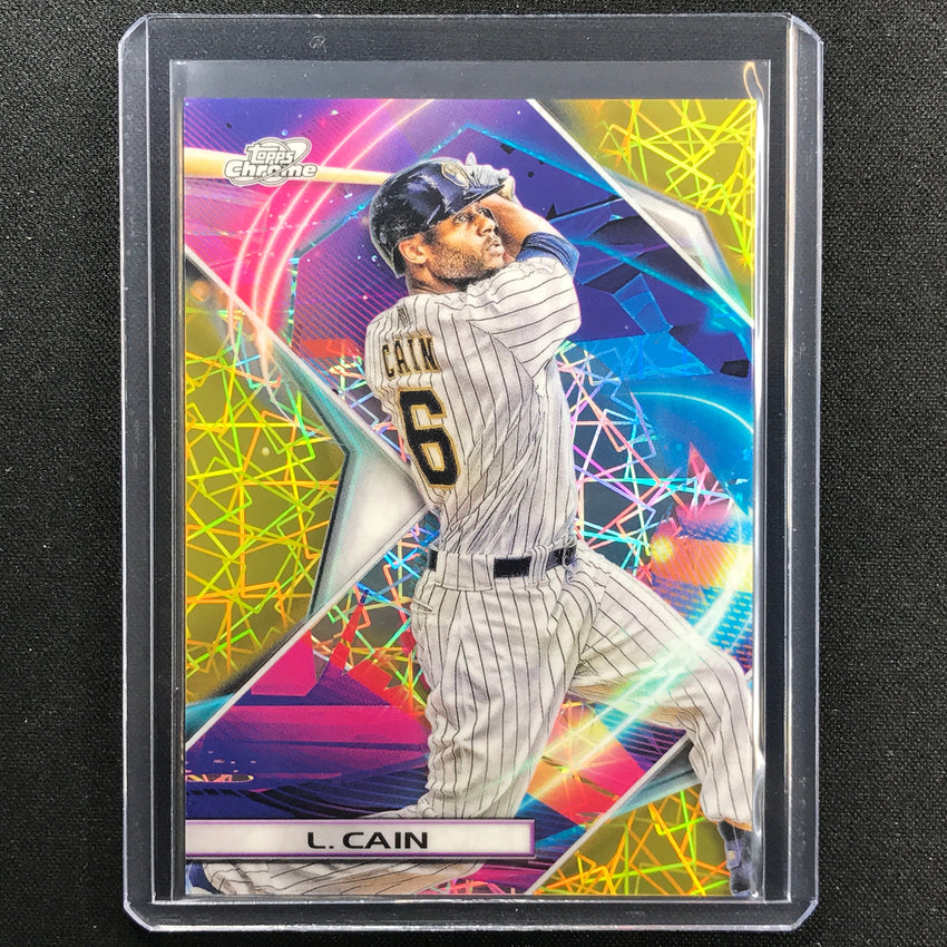 2022 Topps Cosmic Chrome Lorenzo Cain Gold Interstellar 23/50