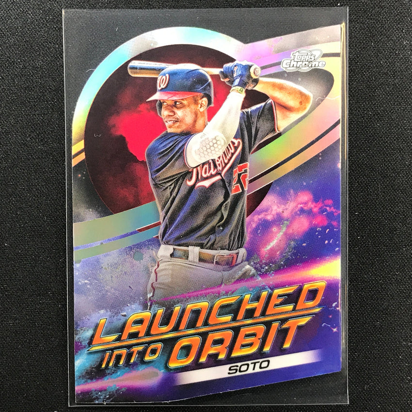 2022 Topps Cosmic Chrome Juan Soto Launched Into Orbit Die-cut No 5