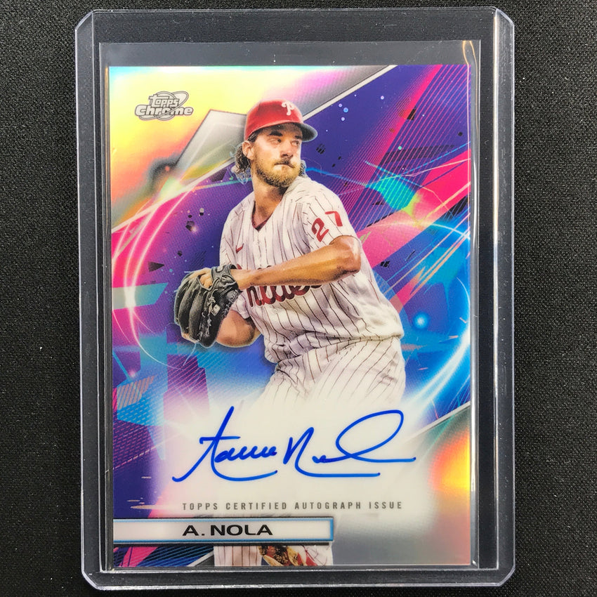 2022 Topps Cosmic Chrome Aaron Nola Refractor Auto No An