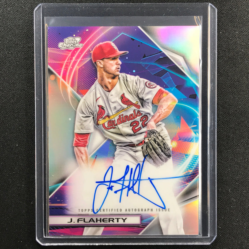 2022 Topps Cosmic Chrome Jack Flaherty Refractor Auto No Jf