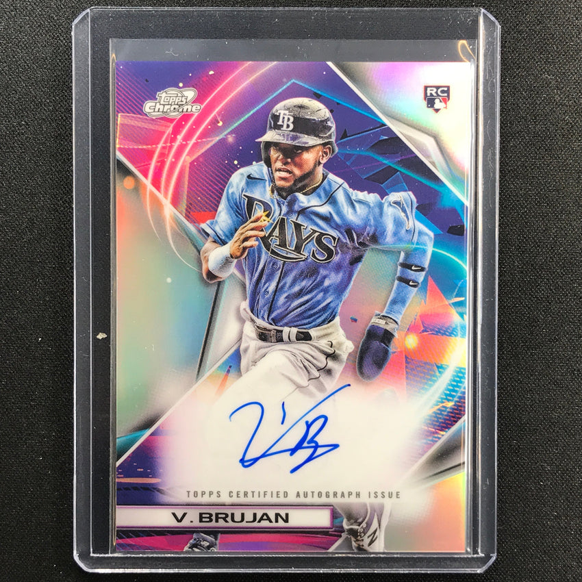 2022 Topps Cosmic Chrome Vidal Brujan Rookie Refractor Auto No Vb
