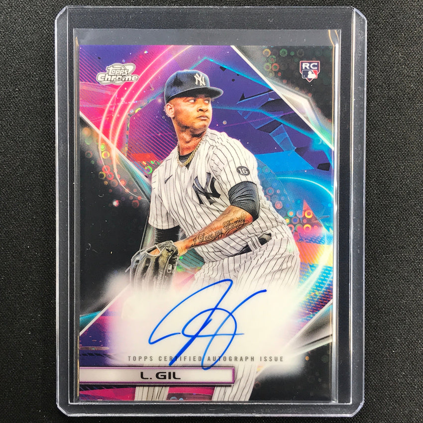 2022 Topps Cosmic Chrome Luis Gil Rookie Auto Black Eclipse 6/10