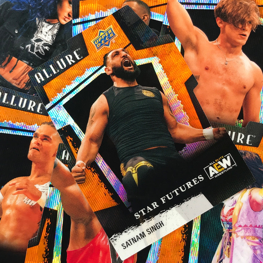 2022 Allure AEW SATNAM SINGH Star Futures Orange Slice Die-Cut Parallel #149