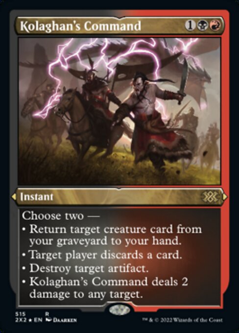 ETCHED FOIL Kolaghan's Command 515# - Rare Double Masters 2022