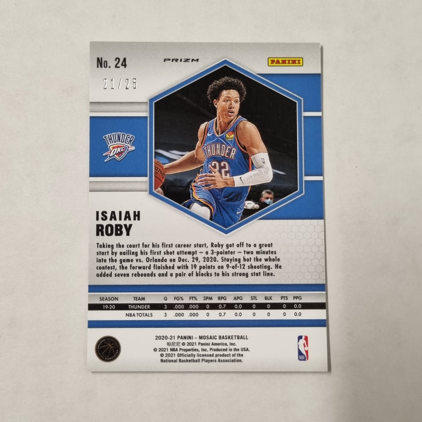 2020-21 Mosaic Isaiah Roby White 21/25