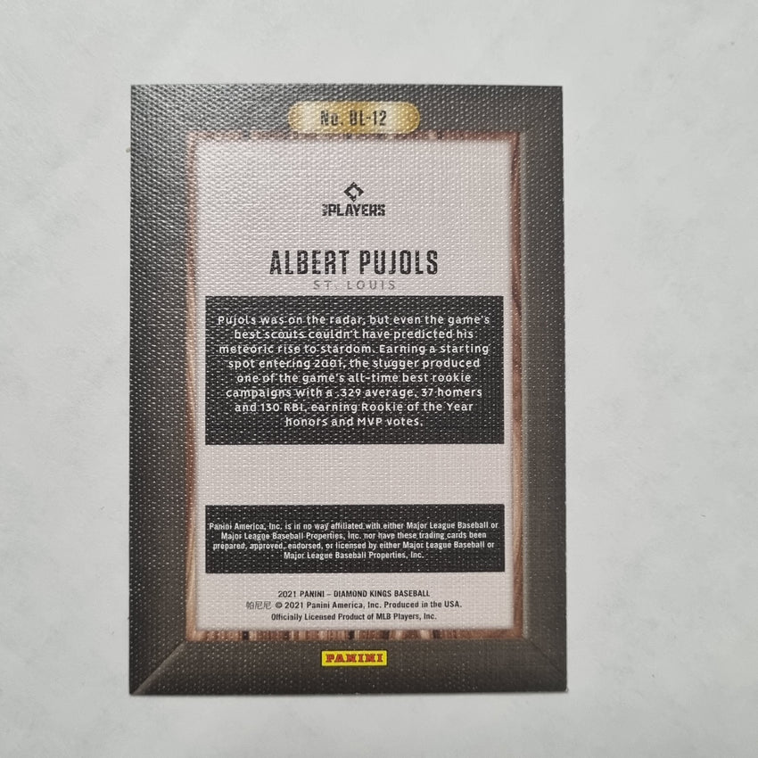 2021 Diamond Kings Albert Pujols Blackout Sp No 12
