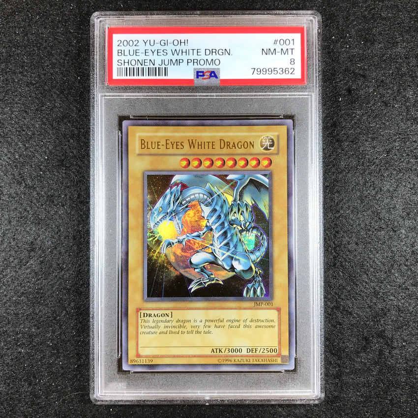 PSA 8 BlueEyes White Dragon JMP001 Ultra Rare Shonen Jump Promo Cherry Collectables