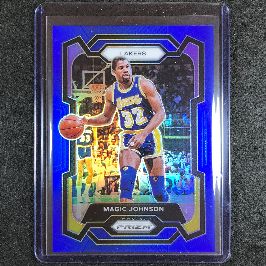 2023-24 Prizm Magic Johnson Base Blue 121/199 No 185
