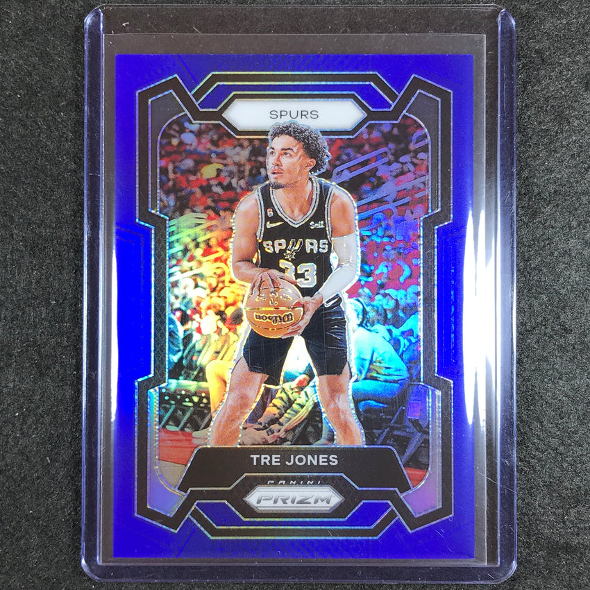 2023-24 Prizm Tre Jones Base Blue 63/199 #232
