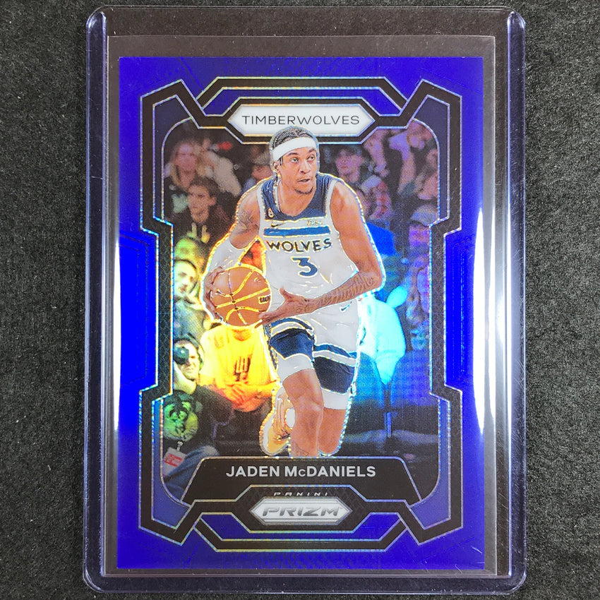 2023-24 Prizm Jaden Mcdaniels Base Blue 114/199 No 238