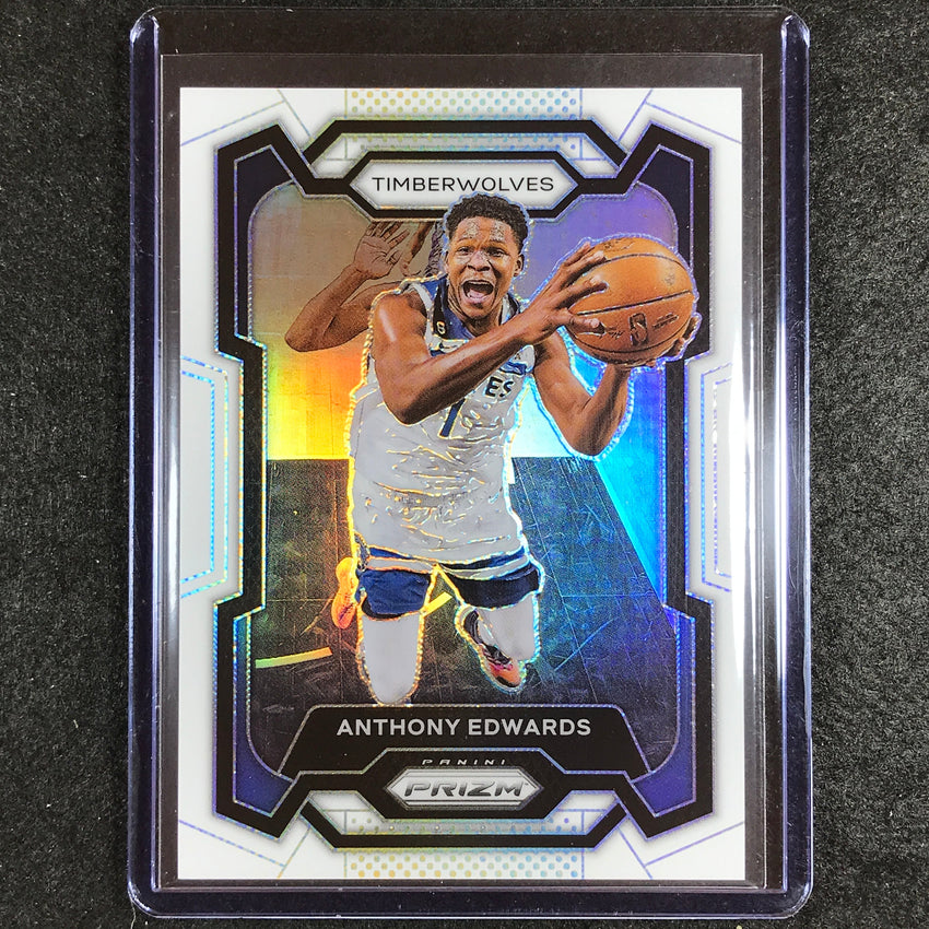 2023-24 Prizm Anthony Edwards Base White 61/175 No 108