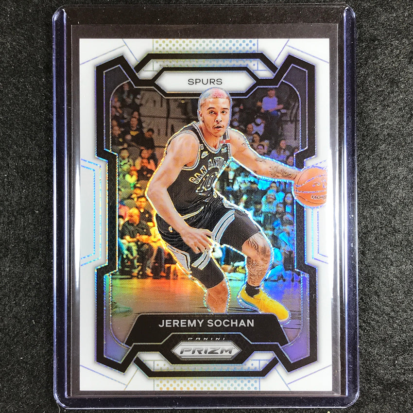 2023-24 Prizm Jeremy Sochan Base White 31/175 No 122