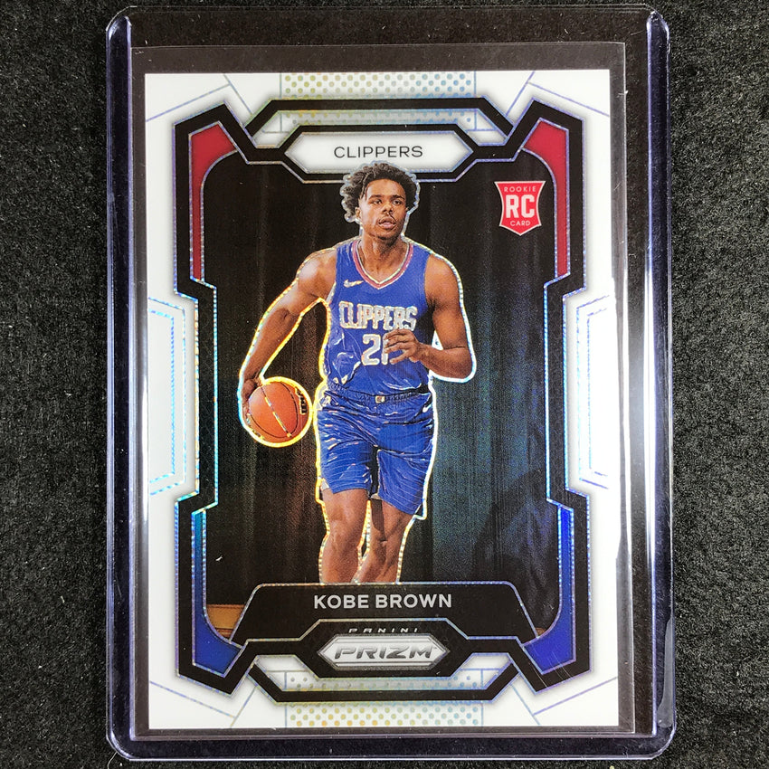 2023-24 Prizm Kobe Brown Rookie Base White 17/175 No 144