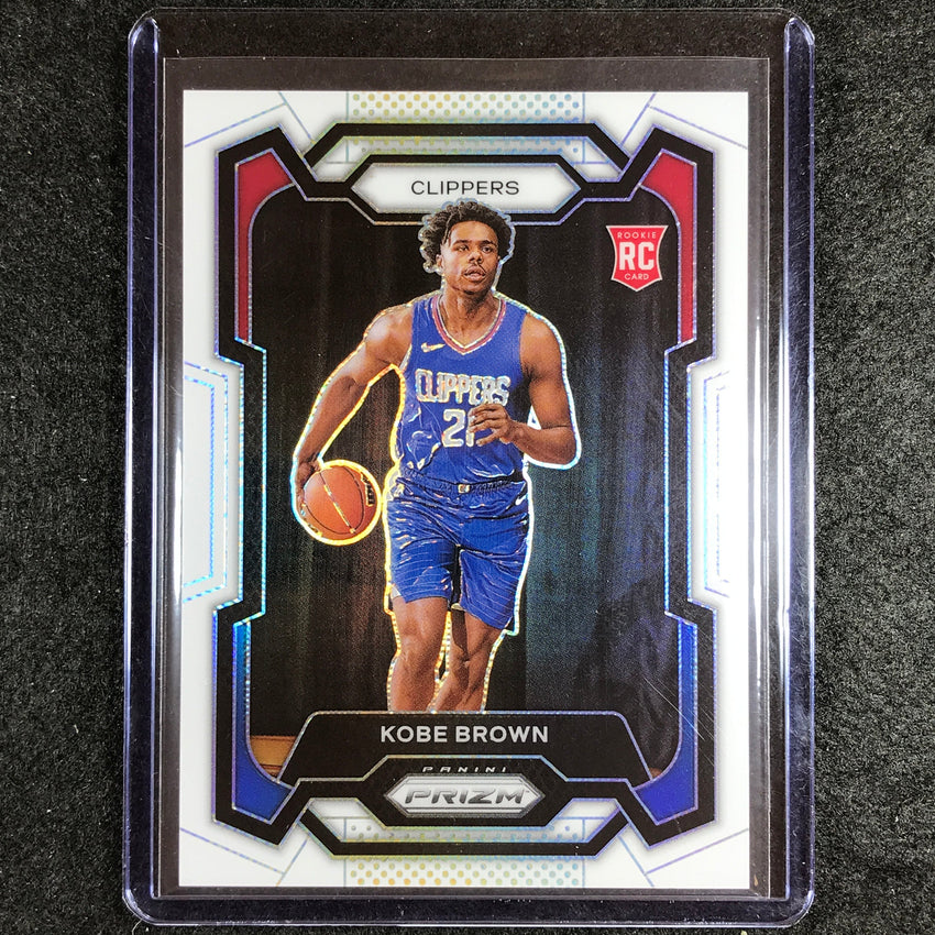 2023-24 Prizm Kobe Brown Rookie Base White 82/175 #144