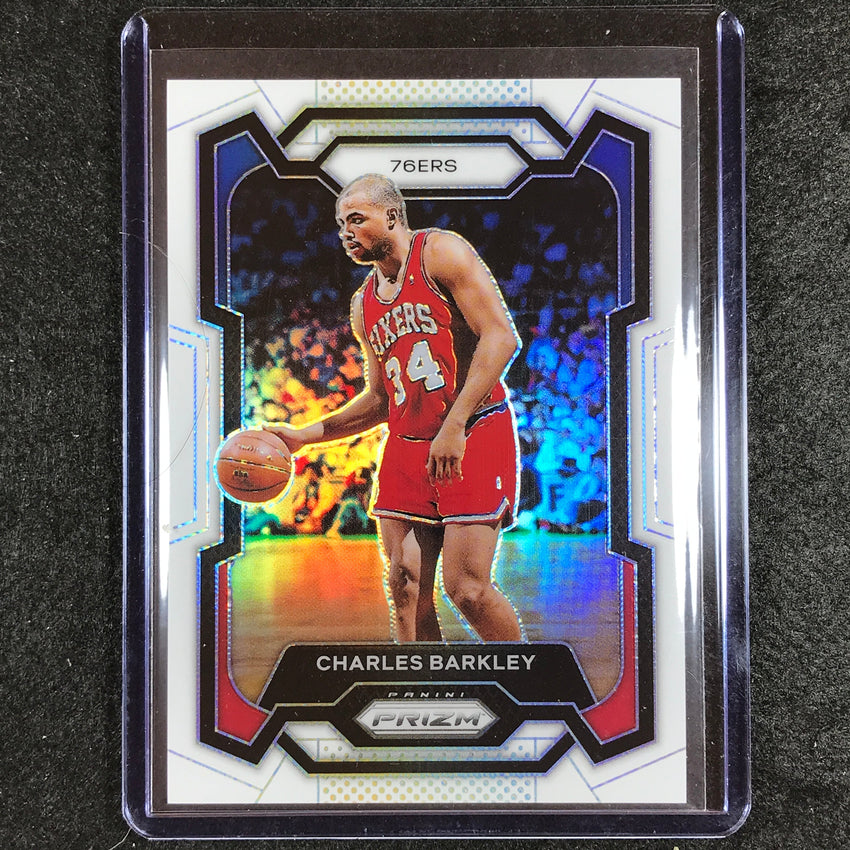 2023-24 Prizm Charles Barkley Base White 43/175 No 180