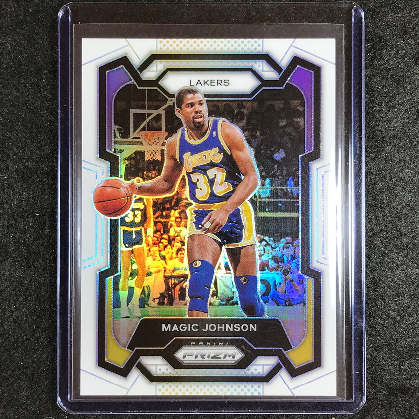 2023-24 Prizm Magic Johnson Base White 163/175 No 185