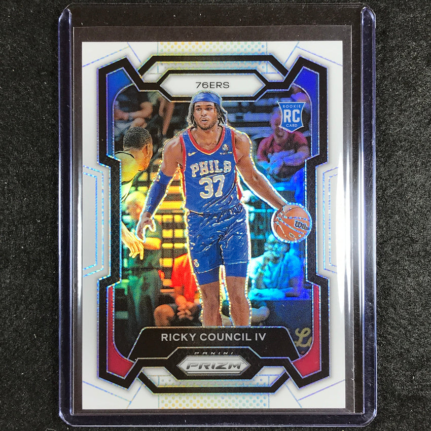 2023-24 Prizm Ricky Council Iv Rookie Base White 75/175 No 294