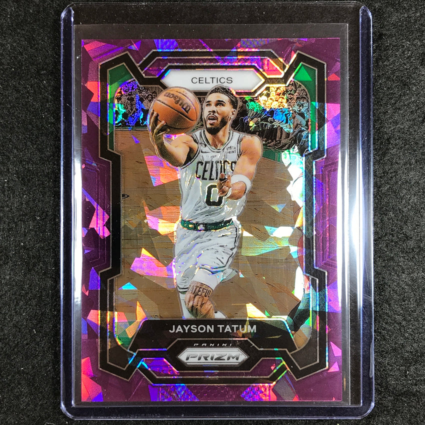 2023-24 Prizm Jayson Tatum Base Purple Ice 49/149 No 2