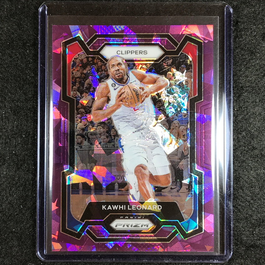 2023-24 Prizm Kawhi Leonard Base Purple Ice 63/149 #4