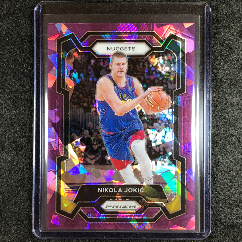 2023-24 Prizm Nikola Jokic Base Purple Ice 91/149 No 17
