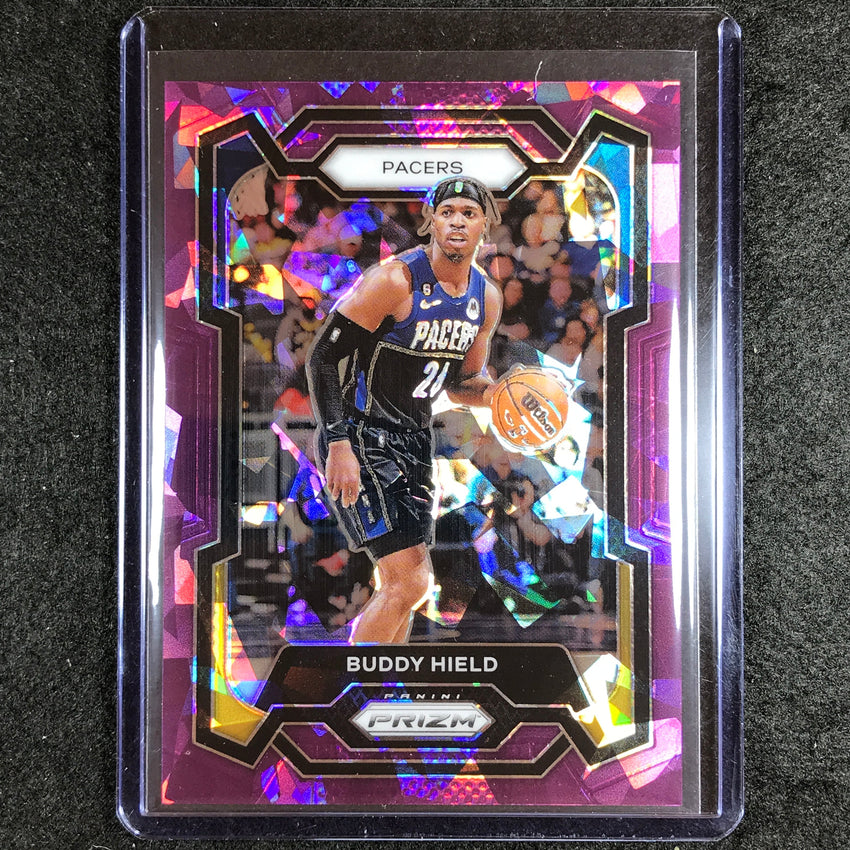 2023-24 Prizm Buddy Hield Base Purple Ice 96/149 #77