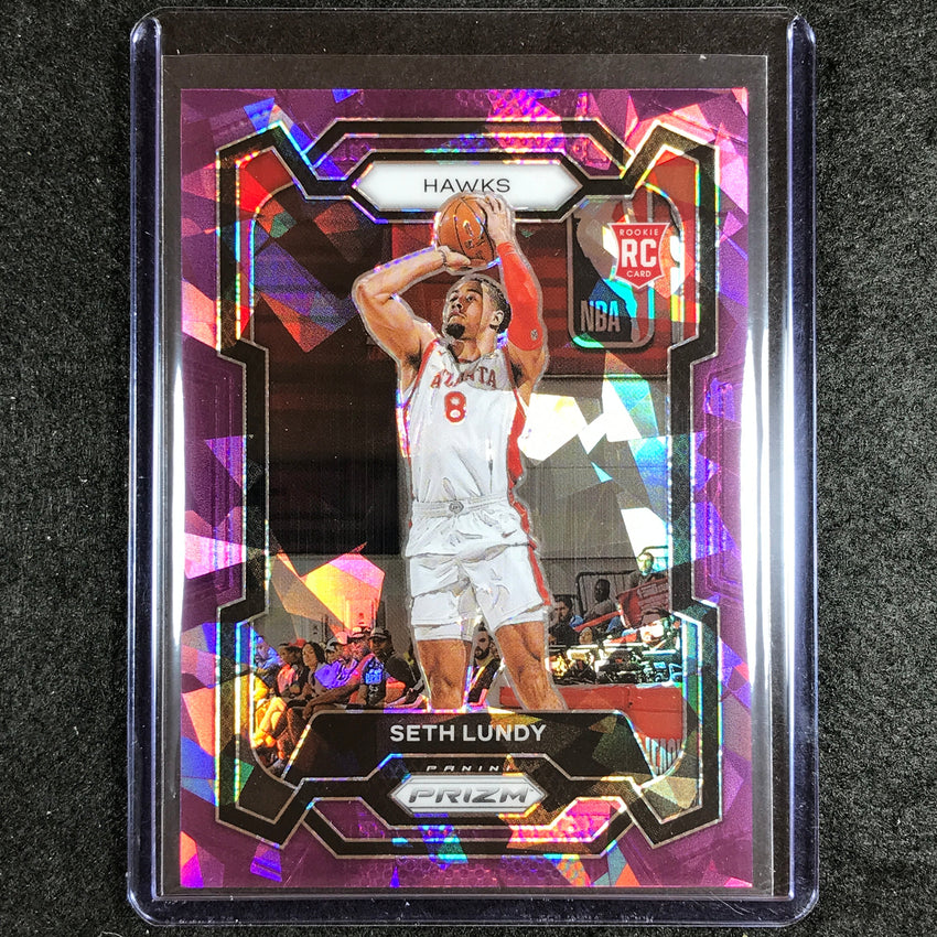 2023-24 Prizm Seth Lundy Rookie Base Purple Ice 53/149 #138