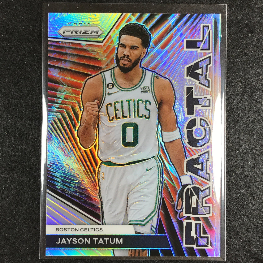 2023-24 Prizm Jayson Tatum Fractal Silver Prizm No 8