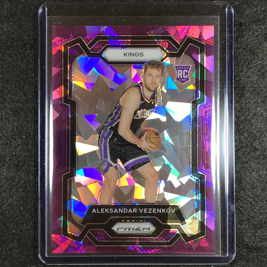 2023-24 Prizm Aleksandar Vezenkov Rookie Base Purple Ice 90/149 No 281