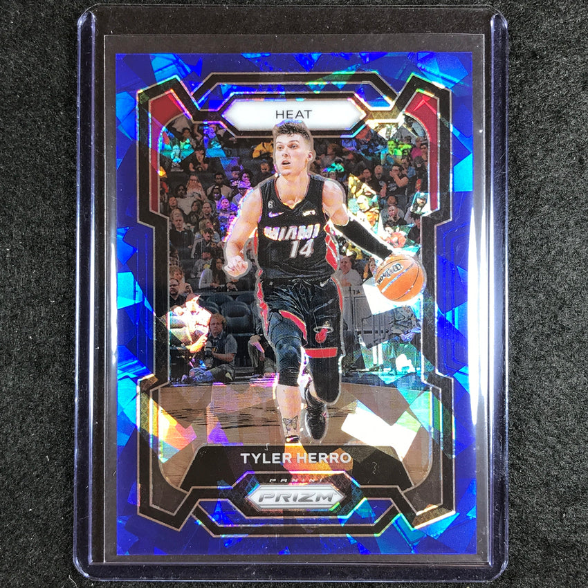 2023-24 Prizm Tyler Herro Base Blue Ice 56/125 No 32