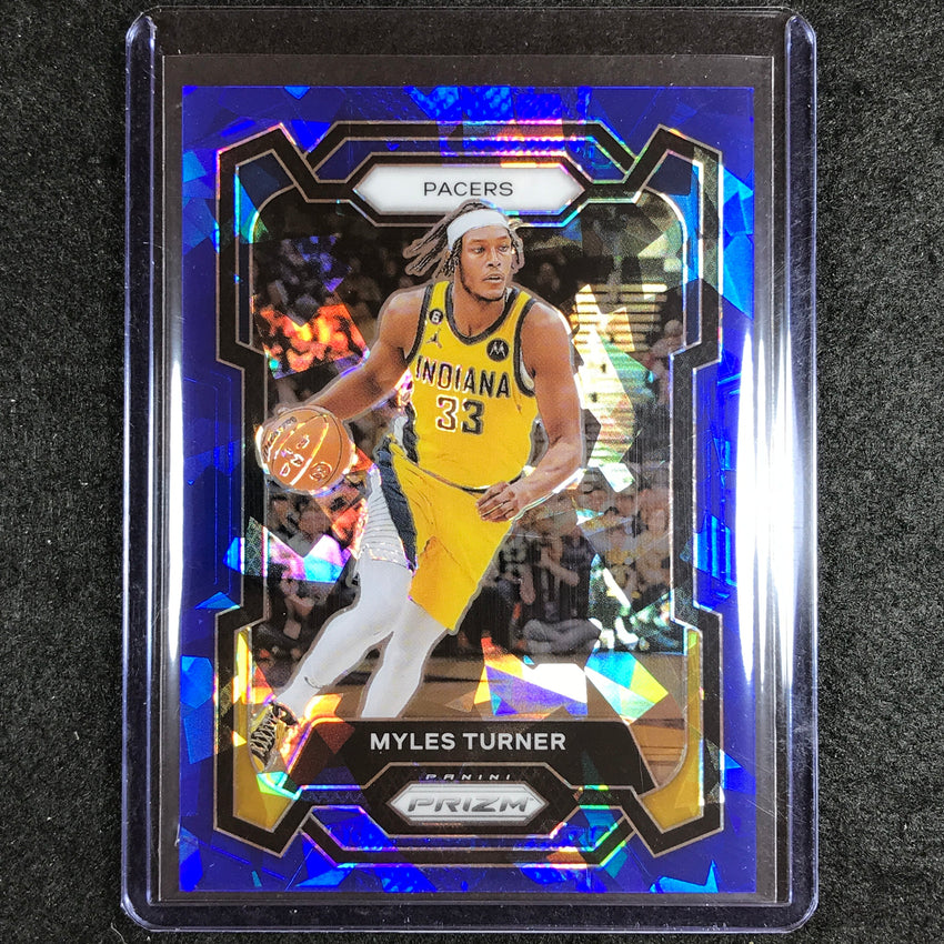 2023-24 Prizm Myles Turner Base Blue Ice 58/125 No 34