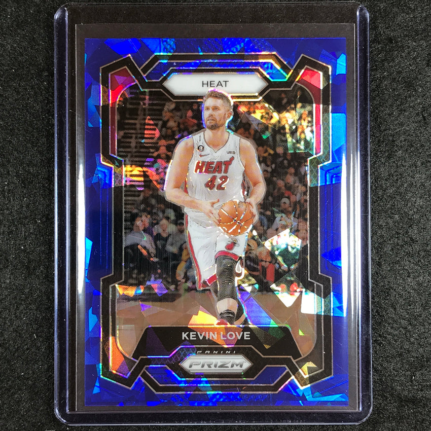 2023-24 Prizm Kevin Love Base Blue Ice 8/125 #47