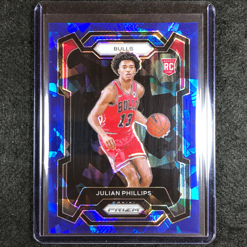 2023-24 Prizm Julian Phillips Rookie Base Blue Ice 121/125 No 121