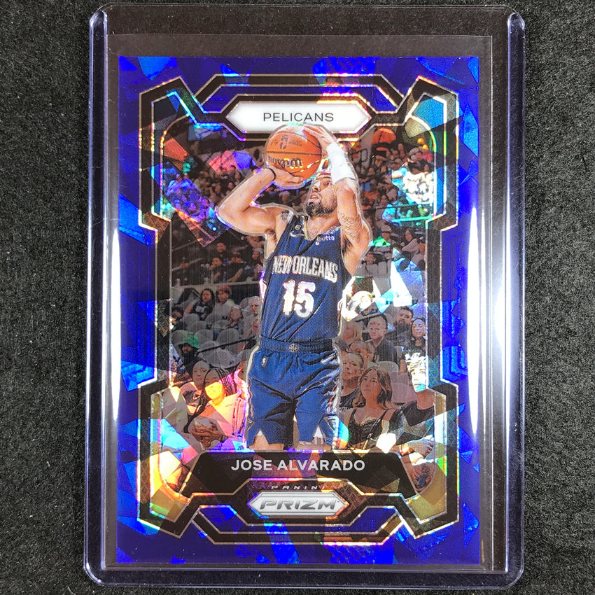 2023-24 Prizm Jose Alvarado Base Blue Ice 118/125 #244