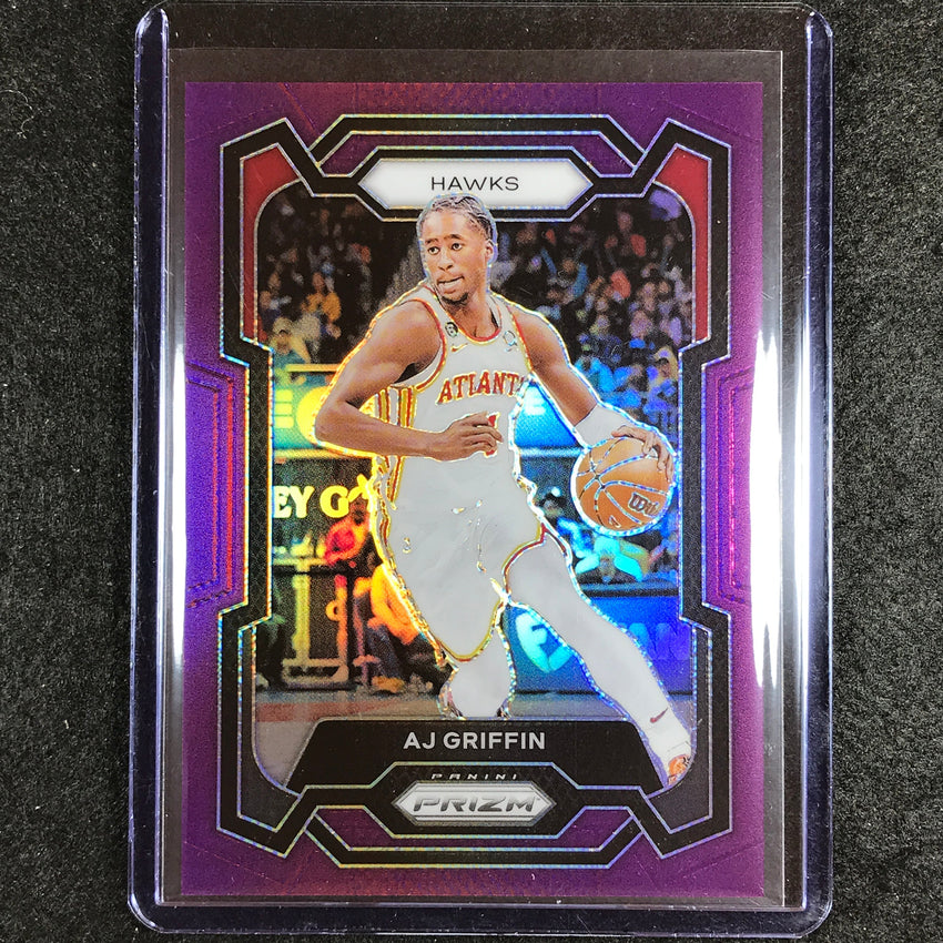 2023-24 Prizm Aj Griffin Base Purple 67/99 #266