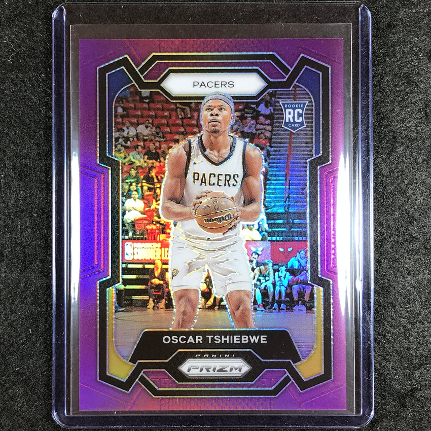 2023-24 Prizm Oscar Tshiebwe Rookie Base Purple 6/99 No 292