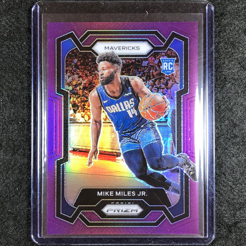 2023-24 Prizm Mike Miles Jr. Rookie Base Purple 45/99 #295