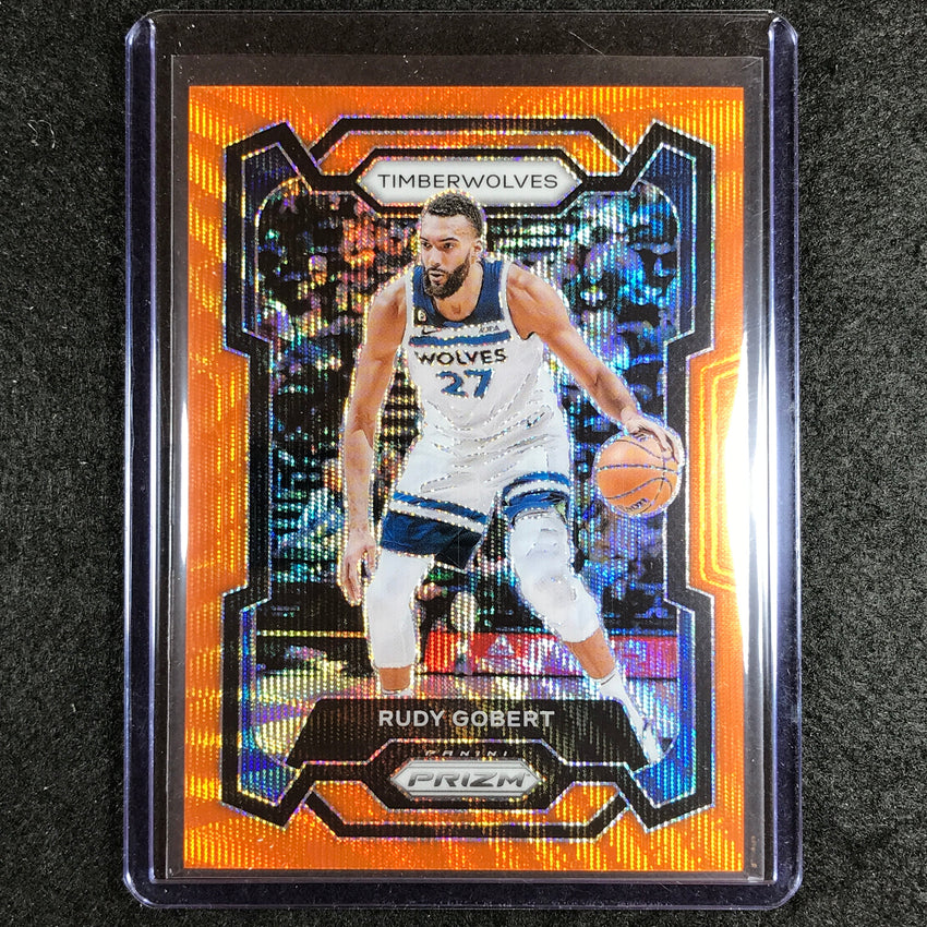 2023-24 Prizm Rudy Gobert Base Orange Wave 2/60 #59