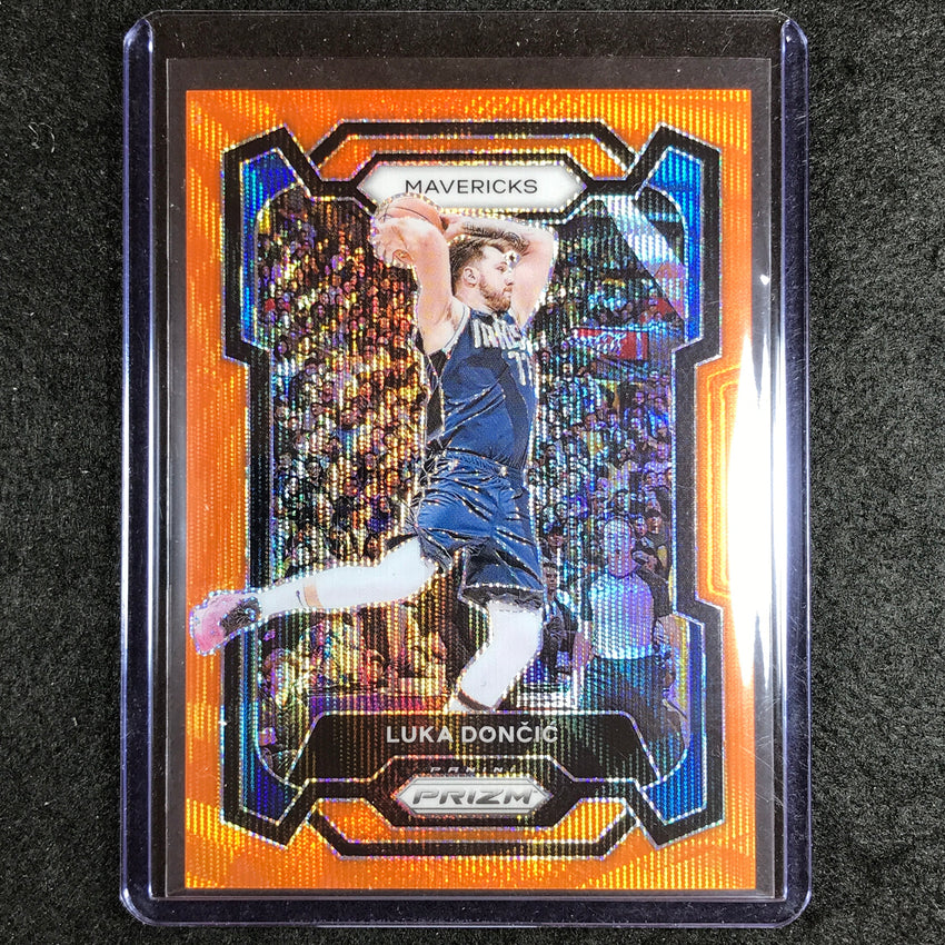 2023-24 Prizm Luka Doncic Base Orange Wave 39/60 No 110