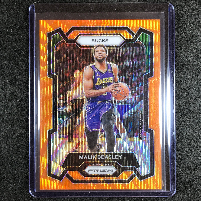 2023-24 Prizm Malik Beasley Base Orange Wave 58/60 #237