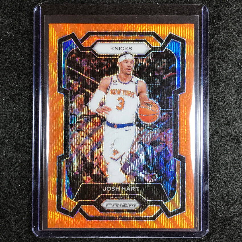 2023-24 Prizm Josh Hart Base Orange Wave 41/60 No 260