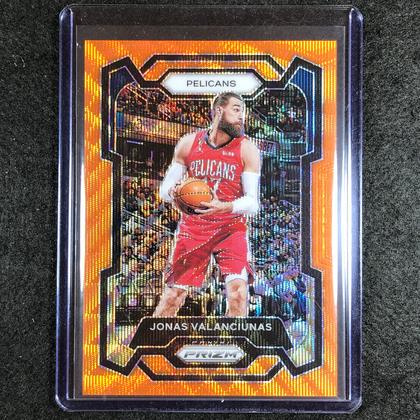 2023-24 Prizm Jonas Valanciunas Base Orange Wave 33/60 #289
