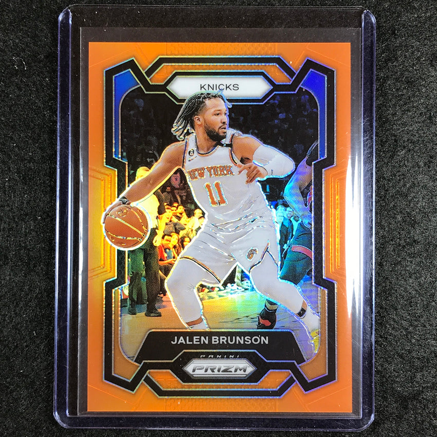 2023-24 Prizm Jalen Brunson Base Orange 14/49 No 9