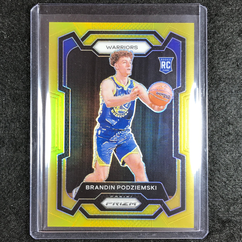 2023-24 Prizm Brandin Podziemski Rookie Base Gold 3/10