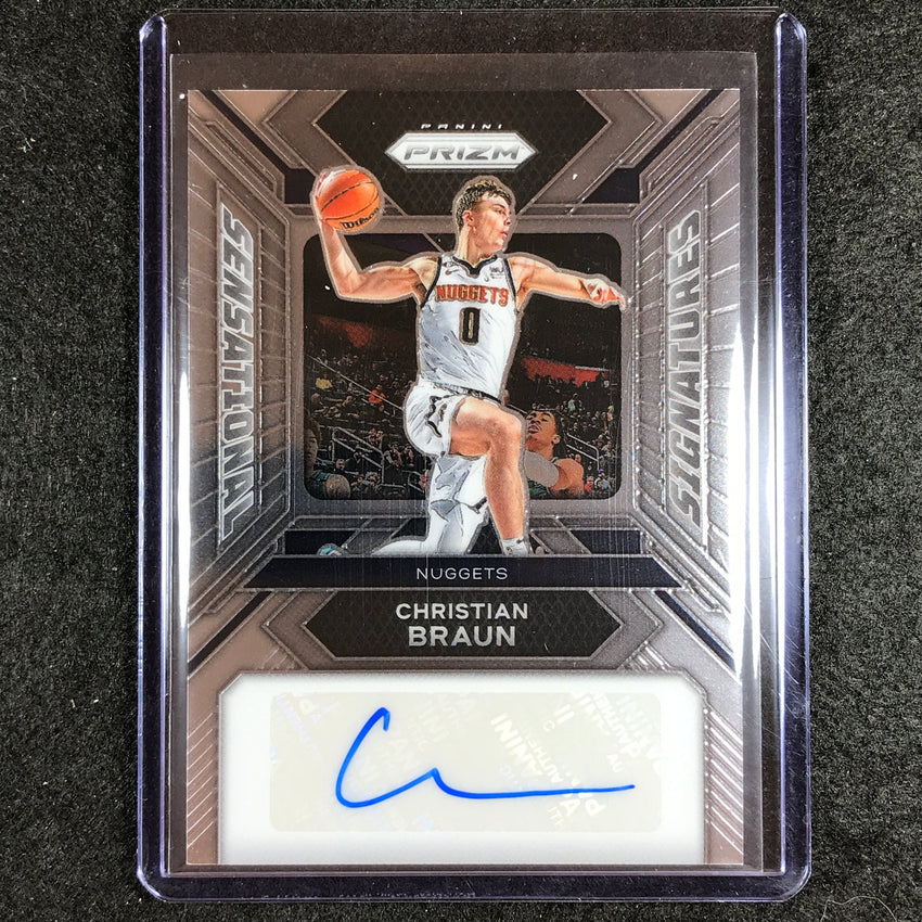 2023-24 Prizm Christian Braun Sensational Signatures Auto Base #Cb