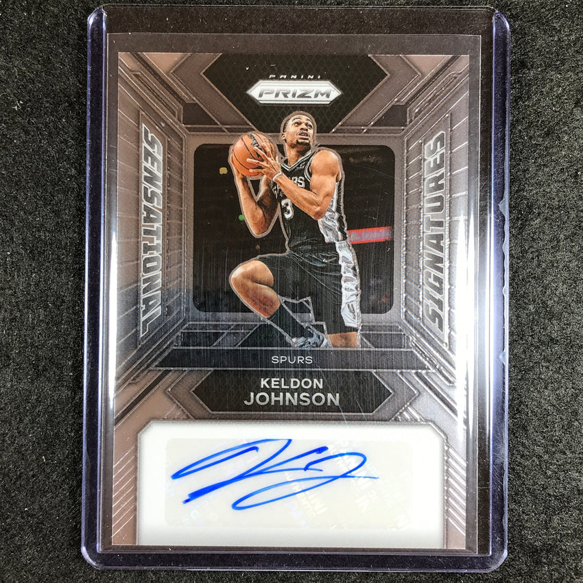2023-24 Prizm Keldon Johnson Sensational Signatures Auto Base No Kj