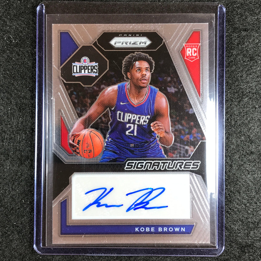 2023-24 Prizm Kobe Brown Rookie Signatures Auto Base #Brn