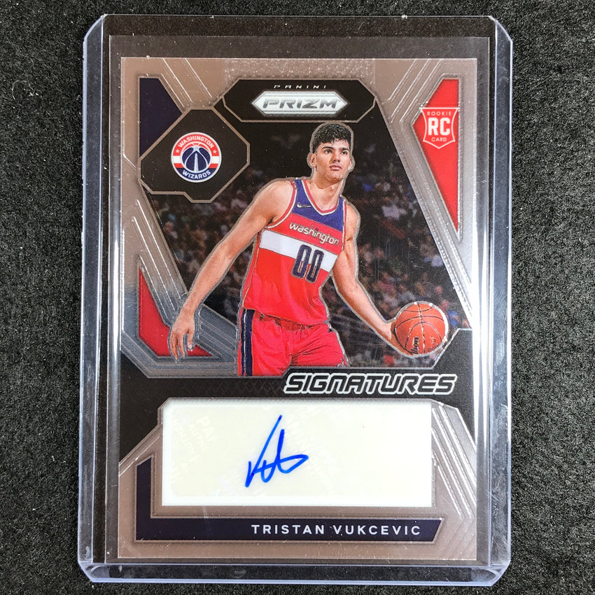 2023-24 Prizm Tristan Vukcevic Rookie Signatures Auto Base #Vuk