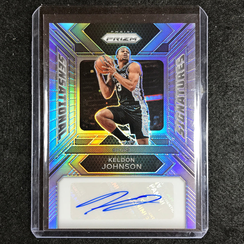 2023-24 Prizm Keldon Johnson Sensational Signatures Auto Silver No Kj
