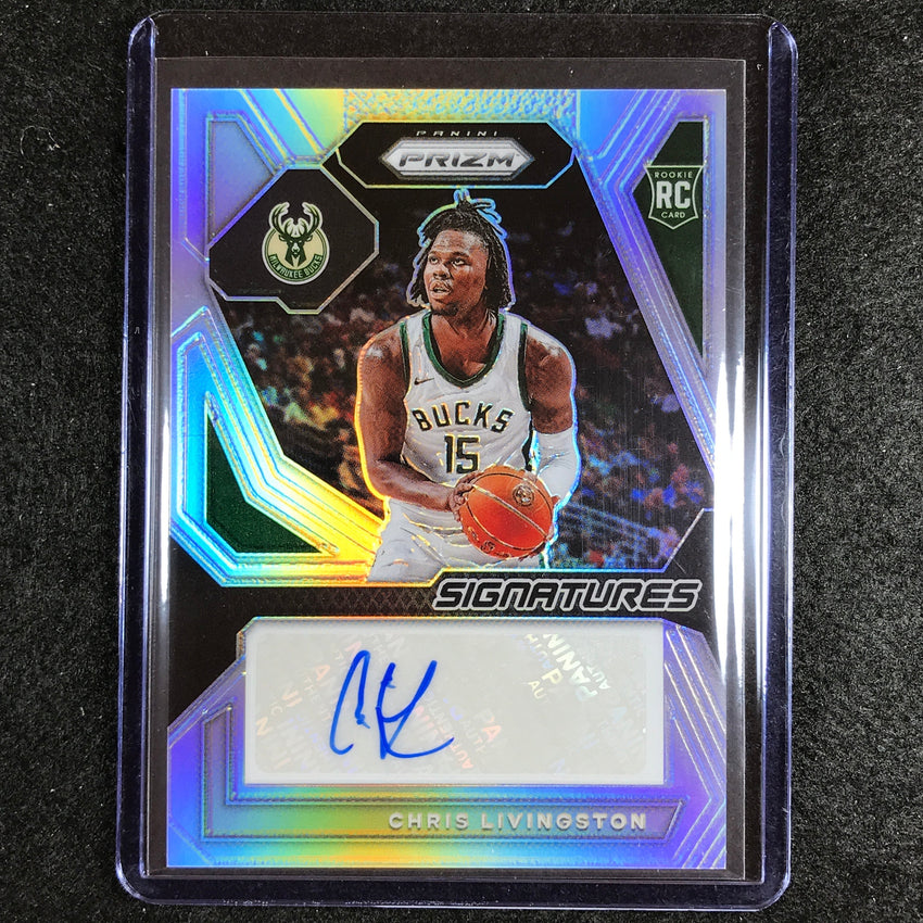 2023-24 Prizm Chris Livingston Rookie Signatures Auto Silver #Liv
